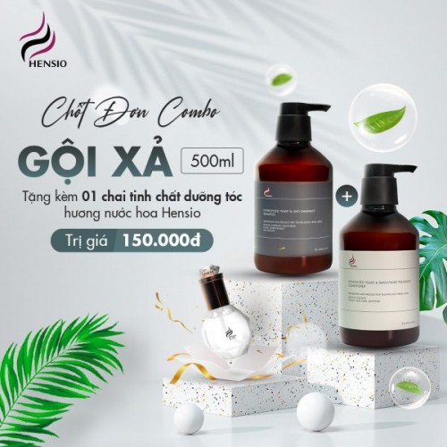 Combo Gội Xả gàu 500 ml – tặng 1 chai tinh dầu dưỡng tóc hương nước hoa